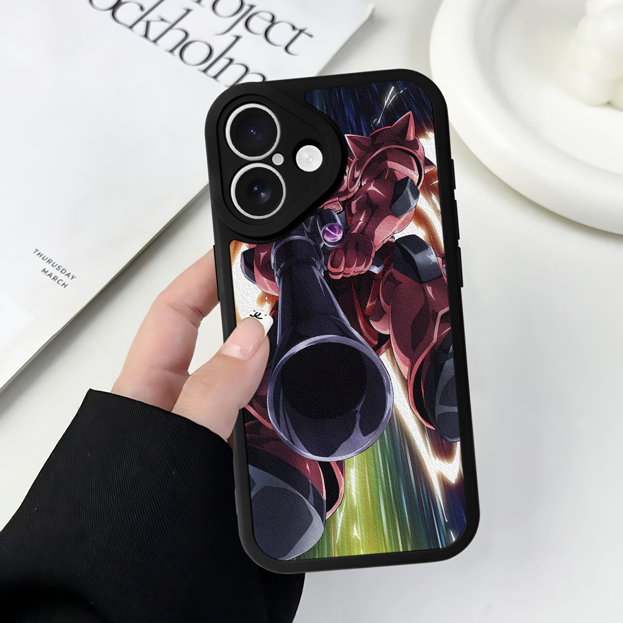 （画像用） 機動戦士ガンダム Mobile Suit Gundam 【iPhone 16シリーズ対応】シリコンスマホケース（レザー調） 材質：シリコン